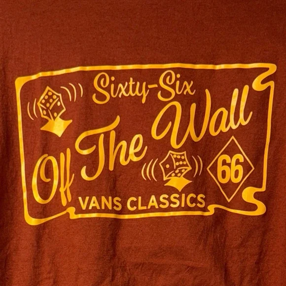 Vans “Off The Wall” Graphic Tee - 66 Club Dice Design - Classic Fit - Size XL - Picture 5 of 7